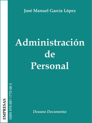 cover image of Administración de Personal